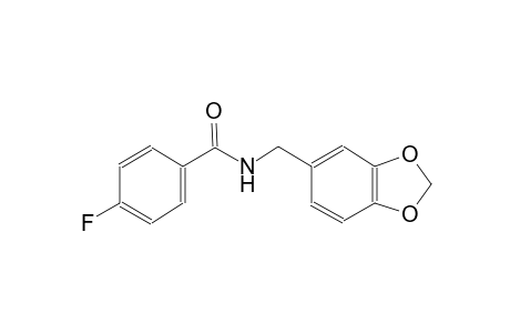 N-(1,3-benzodioxol-5-ylmethyl)-4-fluorobenzamide