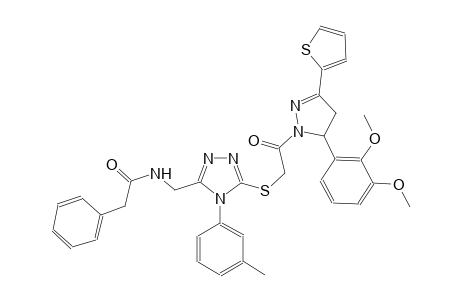 benzeneacetamide, N-[[5-[[2-[5-(2,3-dimethoxyphenyl)-4,5-dihydro-3-(2-thienyl)-1H-pyrazol-1-yl]-2-oxoethyl]thio]-4-(3-methylphenyl)-4H-1,2,4-triazol-3-yl]methyl]-