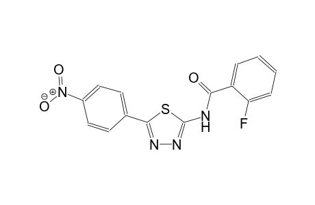2-fluoro-N-[5-(4-nitrophenyl)-1,3,4-thiadiazol-2-yl]benzamide