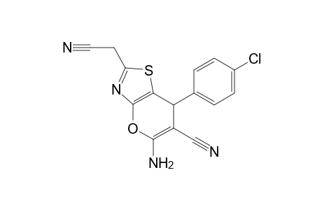 5-Amino-7-(4-chlorophenyl)-2-(cyanomethyl)-7H-pyrano[2,3-d]thiazole-6-carbonitrile