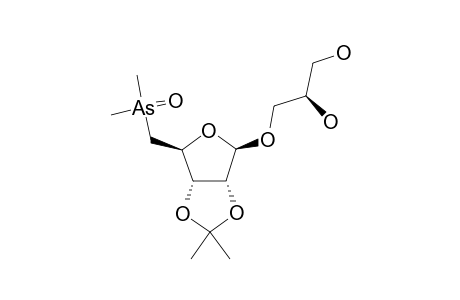 (R)-2,3-DIHYDROXYPROPYL-5-DEOXY-5-DIMETHYLARSINYL-2,3-O-ISOPROPYLIDENE-BETA-D-RIBOSIDE