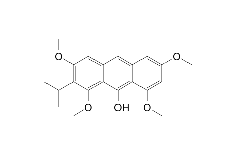1,3,6,8-tetramethoxy-2-propan-2-yl-9-anthracenol