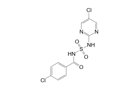 p-CHLORO-N-[(5-CHLORO-2-PYRIMIDINYL)SULFAMOYL]BENZAMIDE