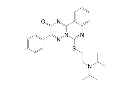 6-[[2-(DIISOPROPYLAMINO)-ETHYL]-THIO]-3-PHENYL-2H-[1,2,4]-TRIAZINO-[2,3-C]-QUINAZOLIN-2-ONE