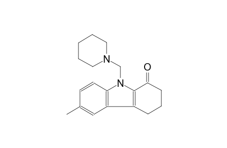1H-carbazol-1-one, 2,3,4,9-tetrahydro-6-methyl-9-(1-piperidinylmethyl)-
