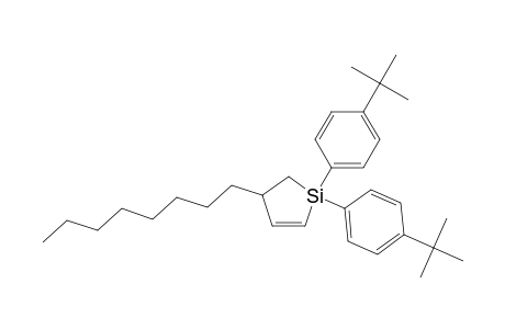 1,1-bis(4-tert-butylphenyl)-4-octyl-1-silacyclo-2-pentene