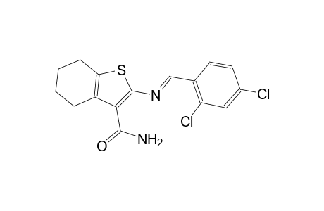 2-{[(E)-(2,4-dichlorophenyl)methylidene]amino}-4,5,6,7-tetrahydro-1-benzothiophene-3-carboxamide