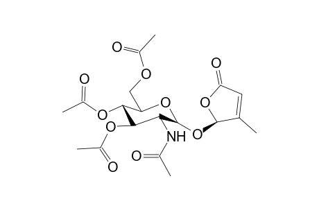 (S)-5-(2-Acetamido-3,4,6-tri-O-acetyl-2-deoxy-.beta.,D-glucopyranosyloxy)-4-methyl-5H-furan-2-one