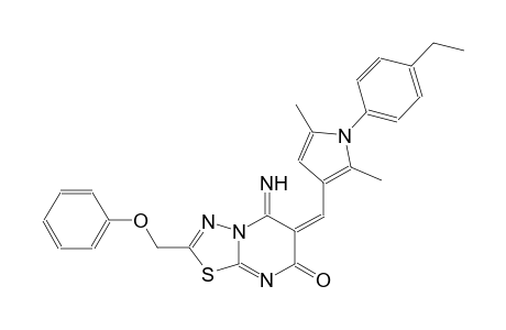 (6E)-6-{[1-(4-ethylphenyl)-2,5-dimethyl-1H-pyrrol-3-yl]methylene}-5-imino-2-(phenoxymethyl)-5,6-dihydro-7H-[1,3,4]thiadiazolo[3,2-a]pyrimidin-7-one