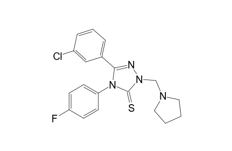 4-(4-Fluorophenyl)-5-(3-chlorophenyl)-2-(pyrrolidin-1-ylmethyl)-2,4-dihydro-3H-1,2,4-triazole-3-thione