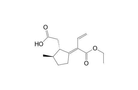 Cyclopentaneacetic acid, 2-[1-(ethoxycarbonyl)-2-propenylidene]-5-methyl-, [1S-(1.alpha.,2E,5.beta.)]-