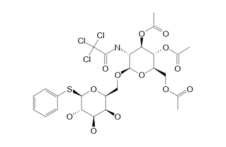 PHENYL-3,4,6-TRI-O-ACETYL-2-DEOXY-2-TRICHLOROACETAMIDO-BETA-D-GLUCOPYRANOSYL-(1->6)-1-THIO-BETA-D-GALACTOPYRANOSIDE