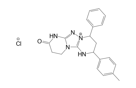 2-(4-Methylphenyl)-8-oxo-4-phenyl-1,2,3,4,7,8,9,10-octahydro[1,2,4]triazolo[1,5-a:4,3-a']dipyrimidin-5-ium chloride