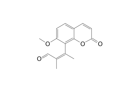 (Z)-3-(2-keto-7-methoxy-chromen-8-yl)-2-methyl-but-2-enal