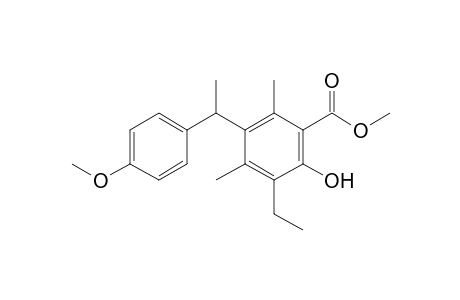 Methyl 5-ethyl-6-hydroxy-3-(1-(4-methoxyphenyl)-ethyl)-2,4-dimethylbenzoate
