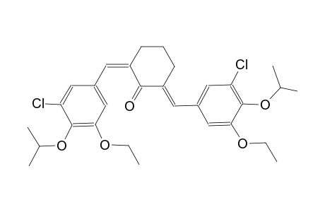 (2Z,6E)-2,6-bis(3-chloro-5-ethoxy-4-isopropoxybenzylidene)cyclohexanone