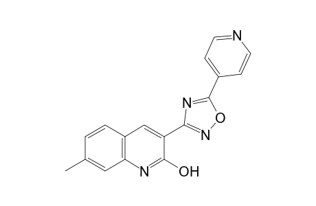 2-Quinolinol, 7-methyl-3-[5-(4-pyridinyl)-1,2,4-oxadiazol-3-yl]-