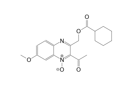 (3-acetyl-6-methoxy-4-oxido-2-quinoxalinyl)methyl cyclohexanecarboxylate