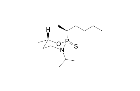 (6S,1'R)-(2u,6l, 1'l)-6-Methyl-2-(1'-methylpentyl)-3-(1''-methylethyl)-1,3,2-oxazaphosphorinane-2-Sulfide