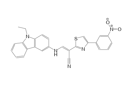 (2E)-3-[(9-ethyl-9H-carbazol-3-yl)amino]-2-[4-(3-nitrophenyl)-1,3-thiazol-2-yl]-2-propenenitrile