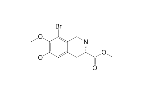 Methyl (-)-3S-8-bromo-6-hydroxy-7-methoxy-1,2,3,4-tetrahydroisoquinoline-3-carboxylate