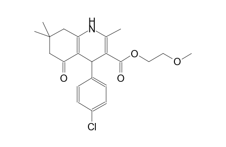 2-methoxyethyl 4-(4-chlorophenyl)-2,7,7-trimethyl-5-oxo-1,4,5,6,7,8-hexahydro-3-quinolinecarboxylate