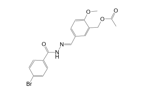 5-{(E)-[(4-bromobenzoyl)hydrazono]methyl}-2-methoxybenzyl acetate