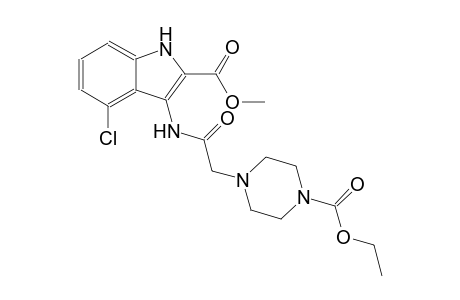 methyl 4-chloro-3-({[4-(ethoxycarbonyl)-1-piperazinyl]acetyl}amino)-1H-indole-2-carboxylate