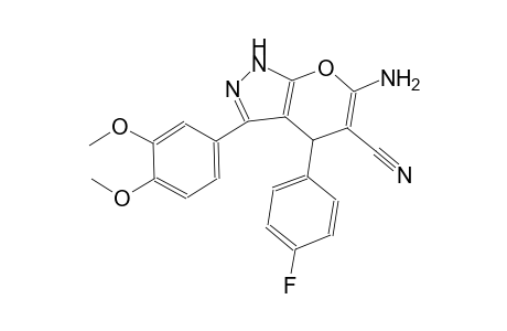 6-amino-3-(3,4-dimethoxyphenyl)-4-(4-fluorophenyl)-1,4-dihydropyrano[2,3-c]pyrazole-5-carbonitrile
