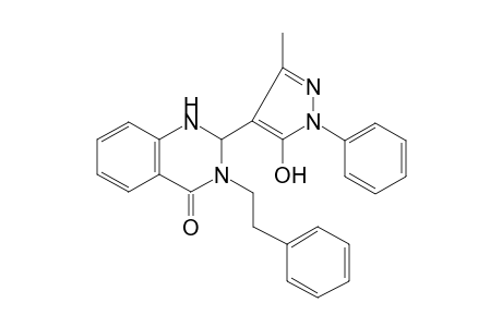 2-(5-Hydroxy-3-methyl-1-phenyl-1H-pyrazol-4-yl)-3-(2-phenylethyl)-2,3-dihydro-4(1H)-quinazolinone