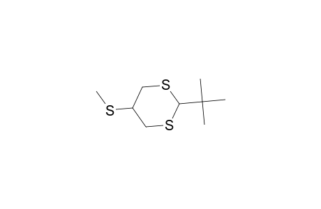 1,3-Dithiane, 2-(1,1-dimethylethyl)-5-(methylthio)-, cis-