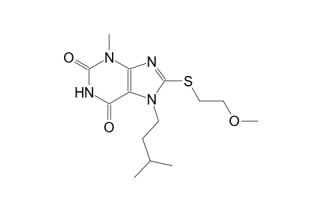 7-isopentyl-8-[(2-methoxyethyl)sulfanyl]-3-methyl-3,7-dihydro-1H-purine-2,6-dione