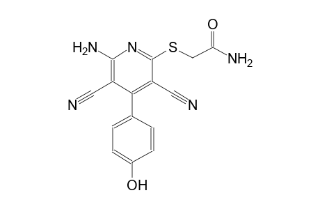 2-{[6-amino-3,5-dicyano-4-(4-hydroxyphenyl)-2-pyridinyl]sulfanyl}acetamide