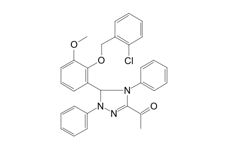 1-(5-{2-[(2-chlorobenzyl)oxy]-3-methoxyphenyl}-1,4-diphenyl-4,5-dihydro-1H-1,2,4-triazol-3-yl)ethanone