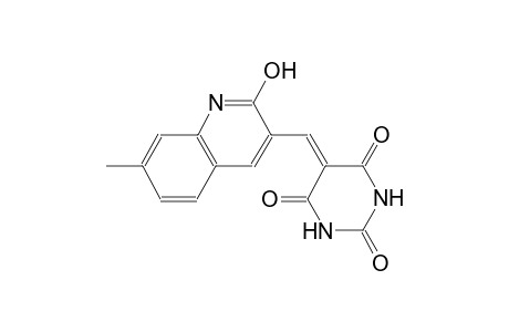 2,4,6(1H,3H,5H)-pyrimidinetrione, 5-[(2-hydroxy-7-methyl-3-quinolinyl)methylene]-