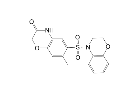 2H-1,4-Benzoxazin-3(4H)-one, 6-[(2,3-dihydro-4H-1,4-benzoxazin-4-yl)sulfonyl]-7-methyl-