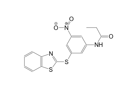 N-[3-(1,3-benzothiazol-2-ylsulfanyl)-5-nitrophenyl]propanamide