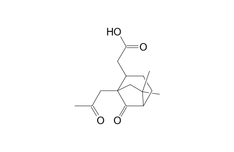 Bicyclo[3.2.1]octane-2-acetic acid, 6,6-dimethyl-8-oxo-1-(2-oxopropyl)-, exo-(.+-.)-