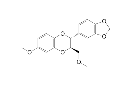 (2R*,3R*)-7-METHOXY-2-METHOXYMETHYL-3-(3,4-METHYLENEDIOXY)-PHENYL-2,3-DIHYDRO-1,4-BENZODIOXIN