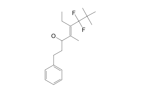 (E)-5-ETHYL-6,6-DIFLUORO-4,7,7-TRIMETHYL-1-PHENYLOCT-4-EN-3-OL