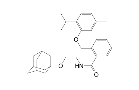Benzamide, 2-[[5-methyl-2-(1-methylethyl)phenoxy]methyl]-N-[2-(tricyclo[3.3.1.1(3,7)]dec-1-yloxy)ethyl]-