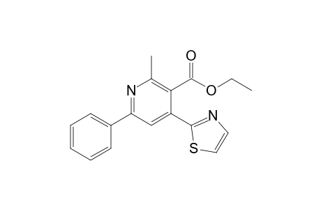 2-Methyl-6-phenyl-4-(2-thiazolyl)-3-pyridinecarboxylic acid ethyl ester