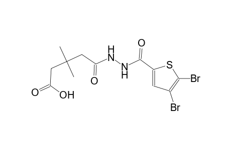 5-{2-[(4,5-dibromo-2-thienyl)carbonyl]hydrazino}-3,3-dimethyl-5-oxopentanoic acid