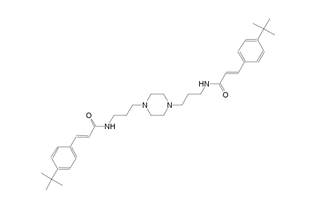 (2E)-3-(4-tert-butylphenyl)-N-{3-[4-(3-{[(2E)-3-(4-tert-butylphenyl)-2-propenoyl]amino}propyl)-1-piperazinyl]propyl}-2-propenamide