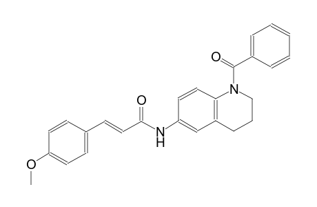 (2E)-N-(1-benzoyl-1,2,3,4-tetrahydro-6-quinolinyl)-3-(4-methoxyphenyl)-2-propenamide