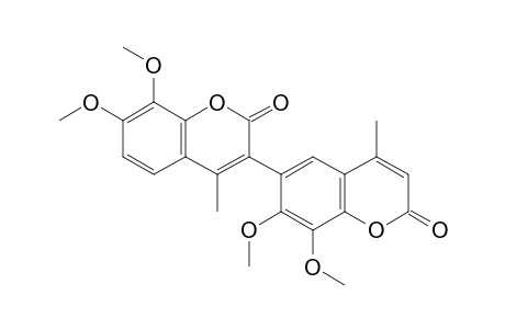 7,7',8,8'-Tetramethoxy-4,4'-dimethyl-3,6'-bicoumarin
