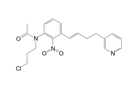 1-(3'-Acetyl [3"-chloropropyl)amino]-2'-nitrophenyl)-4-(3'-pyridyl) but-1-ene