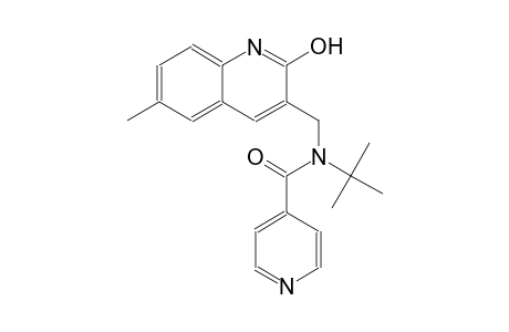 N-(tert-butyl)-N-[(2-hydroxy-6-methyl-3-quinolinyl)methyl]isonicotinamide