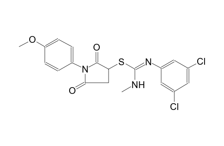 1-(4-methoxyphenyl)-2,5-dioxo-3-pyrrolidinyl N'-(3,5-dichlorophenyl)-N-methylimidothiocarbamate
