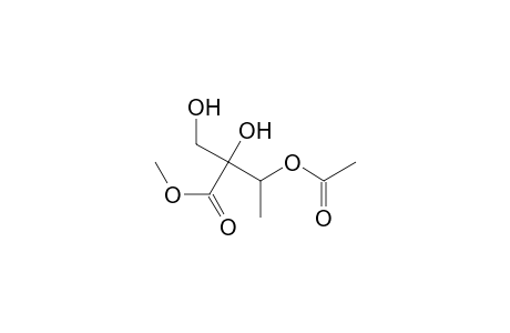 Butanoic acid, 3-(acetyloxy)-2-hydroxy-2-(hydroxymethyl)-, methyl ester